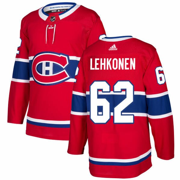 #62 Red Artturi Lehkonen Montreal Canadiens Jersey: NHL Montreal Canadiens Premier Men's Adidas Home Clearance