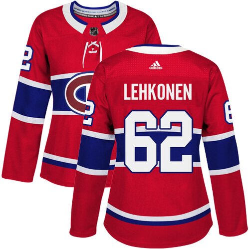 #62 Red Artturi Lehkonen Montreal Canadiens Jersey: NHL Montreal Canadiens Premier Women's Adidas Home For Sale