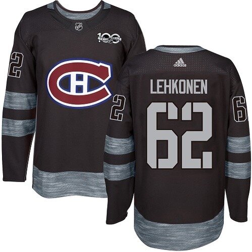 #62 Black Artturi Lehkonen Montreal Canadiens Jersey: NHL Montreal Canadiens Authentic Men's Adidas 1917-2017 100th Anniversary For Sale