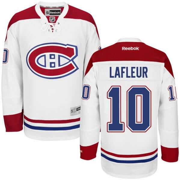 #10 White Guy Lafleur Montreal Canadiens Jersey: NHL Montreal Canadiens Authentic Youth Reebok Away Best
