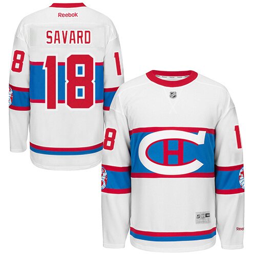 #18 White Serge Savard Montreal Canadiens Jersey: NHL Montreal Canadiens Premier Men's 2016 Winter Classic Reebok Newest